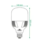 لامپ ال ای دی پارمیس 50 وات استوانه ای - تصویر 2